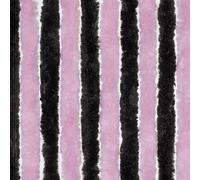 Moritz Rideau velours en chenille 100 x 230 cm rose noir Rideau de porte comme moustiquaire pour camping caravaning