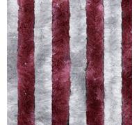 Moritz Rideau velours en chenille 56 x 185 cm bordeaux argent Rideau de porte comme moustiquaire pour camping caravaning