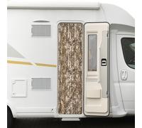 Moritz Rideau velours en chenille 56 x 185 cm brun beige chiné Rideau de porte comme moustiquaire pour camping caravaning