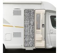 Moritz Rideau velours en chenille 56 x 185 cm noir gris chiné Rideau de porte comme moustiquaire pour camping caravaning