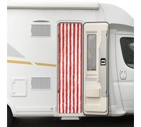 Moritz Rideau velours en chenille 56 x 185 cm rouge blanc Rideau de porte comme moustiquaire pour camping caravaning