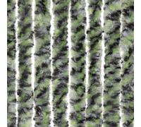 Moritz Rideau velours en chenille 56 x 185 cm vert/gris/noir chiné Rideau de porte comme moustiquaire pour le camping caravane