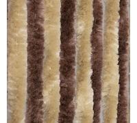 Moritz Rideau velours en chenille 90 x 200 cm brun beige Rideau de porte comme moustiquaire pour camping caravaning