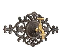Moritz - Robinet de jardin avec rosace décorative murale - Avec raccord d'eau - Style ancien, marron