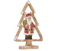 Moritz Sculpture Décoration de Noël | Arbre de Noël avec Saint Nicolas | 46 cm de hauteur | Décoration de table | Décoration de rebord de fenêtre