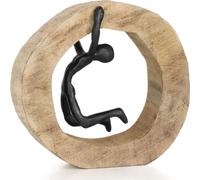 Moritz Sculpture I Tirer vers le haut I Ne pas abandonner I 20 x 7 x 18,5 cm I Décoration en bois I Sculptures Déco I Moderne I Salon I en bois I Sculpture en bois