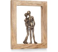 Moritz Sculpture Je t'aime | Couple d'amoureux | Couple | 23 x 3 x 30 cm | Figurines Décoration moderne | Cadre à suspendre