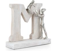 Moritz Sculpture Mère et Enfant | Fille | Fils | 26 x 8 x 24 cm | Maman et Enfant | Présentoir Déco | Décoration Famille | Lettre