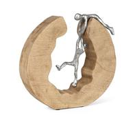 Moritz Sculpture - Travail d'équipe - 29 x 28 cm - Bois de manguier - Décoration de salon - Décoration de table - Sculptures - Décoration moderne