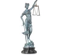 Moritz Statue en bronze Justitia peinte hauteur 40 cm 2,9 kg sculpture statue style antique historique décoration vintage