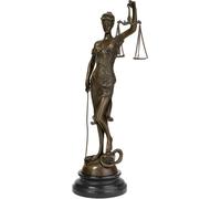 Moritz Statue en bronze Lady Justice Hauteur 40 cm 2,7 kg Sculpture Statue Antique