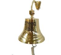 Moritz Titanic 1912 Cloche de bateau en laiton nostalgie nautique maritime (Ø 12 cm)