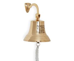 Moritz Titanic 1912 Cloche de bateau en laiton nostalgie nautique maritime (Ø 12 cm)