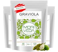 MoriVeda - Poudre de graviola I Vegan I Extrait de poudre de fruits hautement concentré I 3 x 120 g