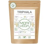 MoriVeda Triphala comprimés 1000 mg, 120 comprimés, mélange ayurvédique de trois fruits Amla, Haritaki & Bibhitaki, complément alimentaire végétal végan