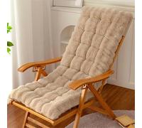 Morkite Coussin Chaise Longue, Peluche Coussins pour Bains de Soleil avec Sangles, Coussin Bain de Soleil Confortable et Doux, Matelas Transat pour Jardin, Terrasse, Balcon