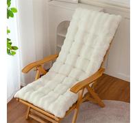 Morkite Coussin Chaise Longue, Peluche Coussins pour Bains de Soleil avec Sangles, Coussin Bain de Soleil Confortable et Doux, Matelas Transat pour Jardin, Terrasse, Balcon
