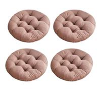 Morkite Lot de 4 Coussins de Chaise Ronds Doux pour intérieur et extérieur - 40 x 40 cm - pour fauteuils, Jardin, canapé en rotin - pour Chambre à Coucher, Sol, Camping - Bleu