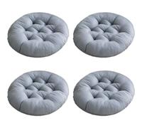 Morkite Lot de 4 Coussins de Chaise Ronds Doux pour intérieur et extérieur - 40 x 40 cm - pour fauteuils, Jardin, canapé en rotin - pour Chambre à Coucher, Sol, Camping - Bleu