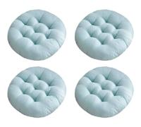 Morkite Lot de 4 Coussins de Chaise Ronds Doux pour intérieur et extérieur - 40 x 40 cm - pour fauteuils, Jardin, canapé en rotin - pour Chambre à Coucher, Sol, Camping - Bleu