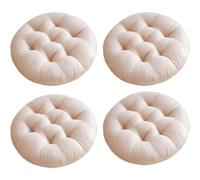 Morkite Lot de 4 Coussins de Chaise Ronds Doux pour intérieur et extérieur - 40 x 40 cm - pour fauteuils, Jardin, canapé en rotin - pour Chambre à Coucher, Sol, Camping - Bleu
