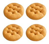 Morkite Lot de 4 Coussins de Chaise Ronds Doux pour intérieur et extérieur - 40 x 40 cm - pour fauteuils, Jardin, canapé en rotin - pour Chambre à Coucher, Sol, Camping - Bleu