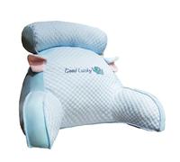 Morkite Oreiller de Lecture de lit, Repose-Dos 2 en 1 pour s'asseoir dans Le lit, Oreiller de canapé Multifonctionnel avec accoudoirs, Confort Et Ergonomie Coussin Cale Dos Canapé pour Lit Fauteuil