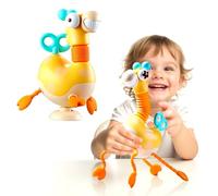 morkka Jouets Montessori pour BéBé 6-18Mois, Corde à Tirer en Jouet D'Activité en Silicone, Jouets Sensoriels pour Tout Petits, Voyage, Motricité Fine, Jouets éducatifs Filles Garçon Cadeau