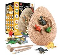 morkka Oeufs de Dinosaure Kit de Fouille, Découvrez 12 Dinos Différents, œuf de Dino Jouet D'archéologie Fête de Pâques Jouets STEM Jouets éducatifs pour 6 Ans Garçons Filles Enfants Cadeau(XX-Large)