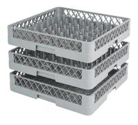 Morleos Égouttoir assiettes et couverts professionnel 50x50 cm, lot de 2+1 pour lave-vaisselle gastro, supports assiettes et maille fine