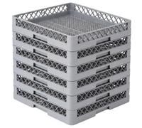 Morleos Égouttoir couverts professionnel 50x50 cm, lot de 6 maille fine 49x49x10 cm, lave-vaisselle restaurant hôtel traiteur