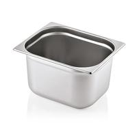 Morleos GN 1/2 200 mm - 11,5 l Récipient gastronorm en acier inoxydable 325 x 265 mm | Récipient GN empilable et inoxydable | Accessoires de restauration, d'événements et de restauration en acier