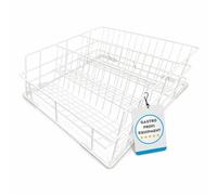Morleos Panier de lavage pour verres, paniers en treillis métallique 400x400 mm - 3 rangées | Fabriqué en UE | restauration panier à verres | dimensions et nombre de rangées au choix