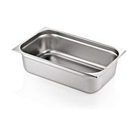 Morleos Récipient gastronomique GN 1/1 150 mm - 21 l en acier inoxydable 530 x 325 mm | Empilable et inoxydable | Récipient GN | Accessoires de restauration, d'événements et de restauration en acier