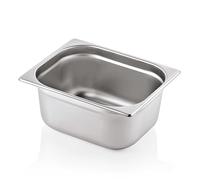 Morleos Récipient gastronomique GN 1/2 150 mm - 8,5 l en acier inoxydable 325 x 265 mm - Empilable et inoxydable - Accessoires de restauration, d'événements et de restauration en acier robuste de 0,7