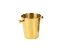 Morleos Seau à champagne Piccolo 3 litres, acier inoxydable doré, 15,3 x 16,5 cm | Seau à bouteille, seau à vin, seau à champagne, seau à glace, accessoires de bar Cadeau pour femme