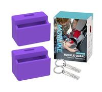 Morlike Lot de 2 sangles de sécurité en silicone pour ceinture de sécurité Violet