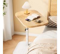 Morlinca Table D'appoint C en Bois, Table Basse Réglable en Hauteur, Bureau Mobile Pivotante 360°, Table Moderne pour Salon et Chambre à Coucher,B,3