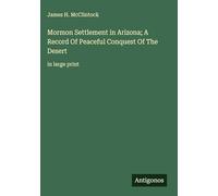 Mormon Settlement in Arizona; A Record Of Peaceful Conquest Of The Desert: in large print