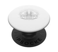 Mormon Tabernacle Orgue Silhouette Faith Architecture Musique PopSockets PopGrip Adhésif