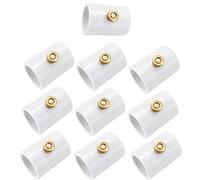 Mornajina Lot de 10 buses de brumisation en PVC de 1,27 cm avec buse de brume en laiton de rechange pour système de refroidissement de brumisation extérieure, pulvérisateur de brumisation avec buse