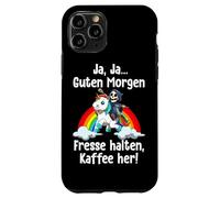 Morning Bad Mood Yeah Yeah Good Morning Shut Up Bring Coffee Coque pour iPhone 11 Pro