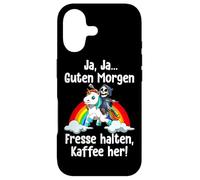 Morning Bad Mood Yeah Yeah Good Morning Shut Up Bring Coffee Coque pour iPhone 17