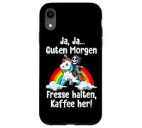 Morning Bad Mood Yeah Yeah Good Morning Shut Up Bring Coffee Coque pour iPhone XR