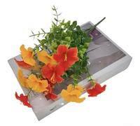 Morning Glory Fleurs artificielles en soie résistantes aux UV, décoration réaliste et durable pour la maison, le bureau, un événement de mariage (F)