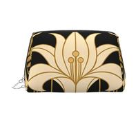 Morning Glory Trousse de maquillage de voyage chic pour femme pour sac à main et utilisation en déplacement, Fleur dorée foncée, One Size, Classique
