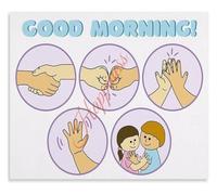 Morning Greetings Class Greetings Classroom Rules Educational Poster Canvas Wall Art Living Room Bedroom Decor(Unframed,16x24inch(40x60cm))
