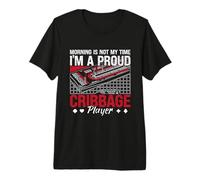 Morning is Not My Time Cribbage Game Lover Cribbage Player T-Shirt Haut de Gamme