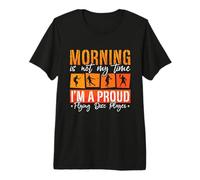 Morning is Not My Time I'm A Disc Golfer Lecteur de Disque Volant T-Shirt Haut de Gamme