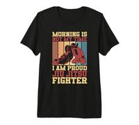 Morning is Not My Time Lover Jiu Jitsu Fighter brésilien T-Shirt Haut de Gamme